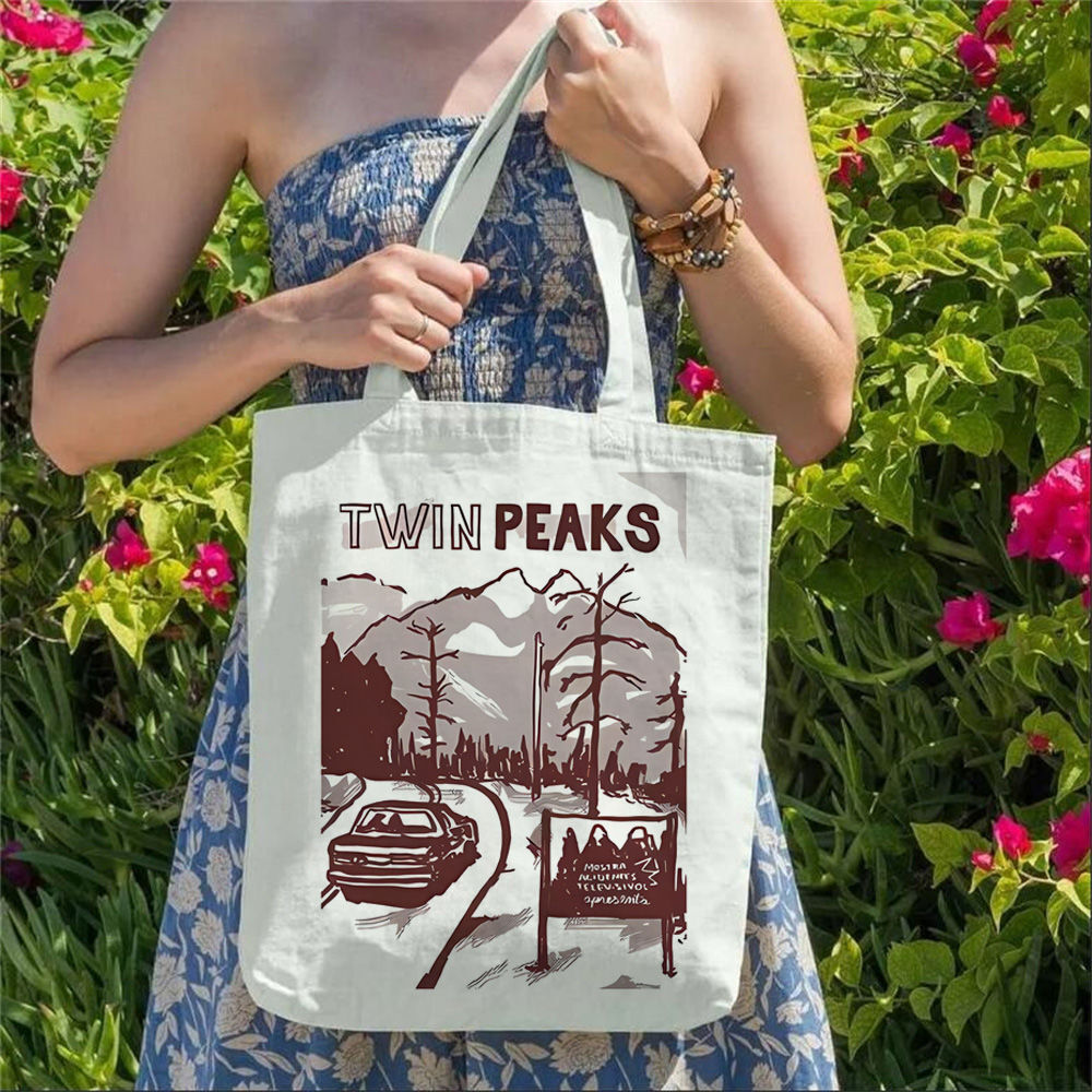 Twin Peaks Canvas Tote Bags Di - Sustainable Living Zero Waste recension och pris